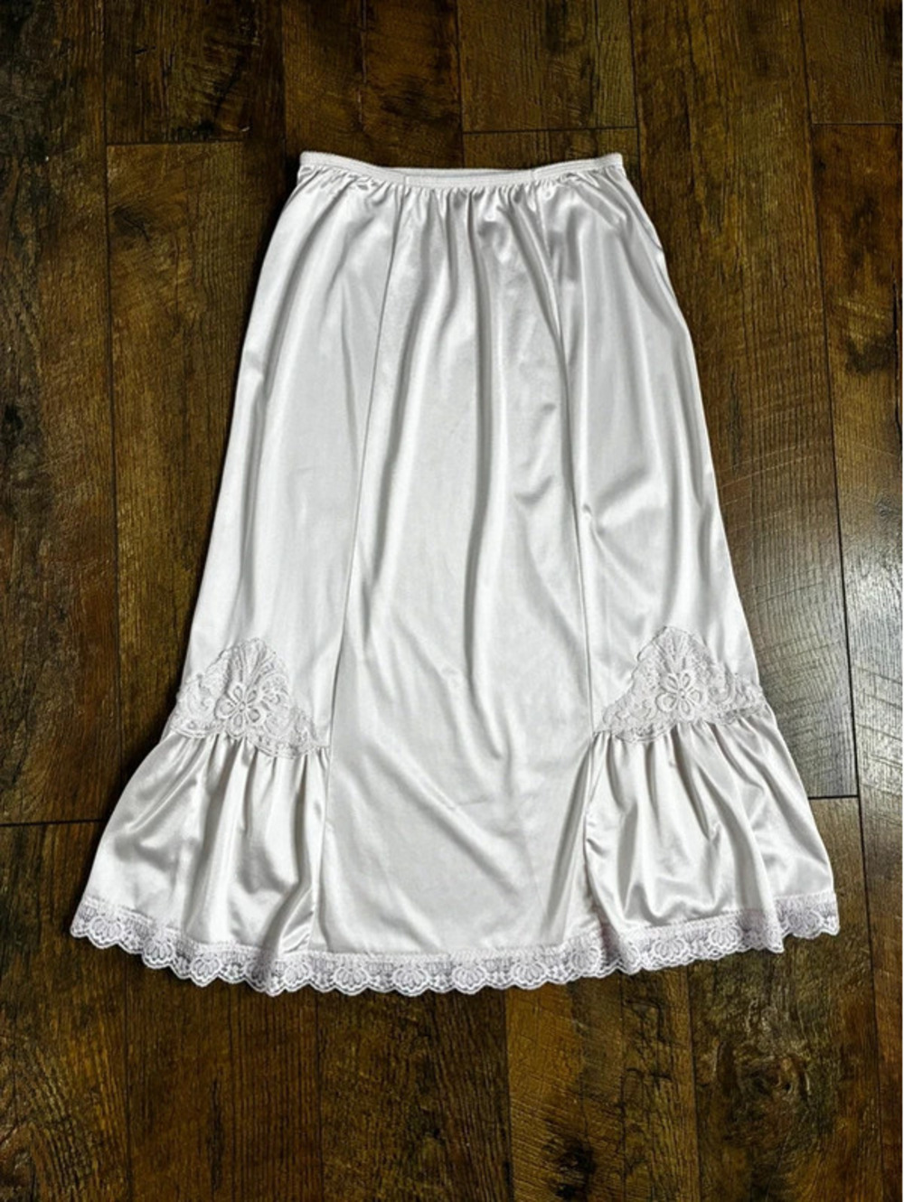 Vintage Ashley Taylor LacedUp BalletCore Half-Slip Rose Midi Skirt Sz M